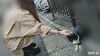 [Aussehen / unzensiert] Zu schmales Haar Make-up Studentin Hanami Sake Sex (57 Minuten)