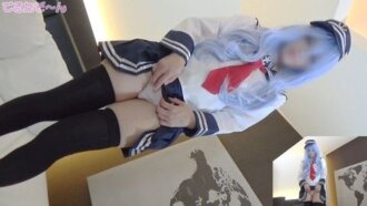 That Sixth Destroyer Division cosplayer is back in a remastered version! Masturbation and sex in a KanColle Hibiki outfit!